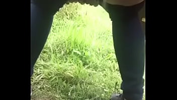 my slut wife pissing outside once again